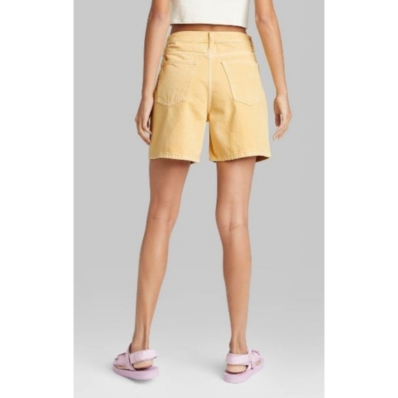 NEW Wild Fable High-Rise Mineral Dyed Bermuda Jean Shorts - Picture 3 of 16